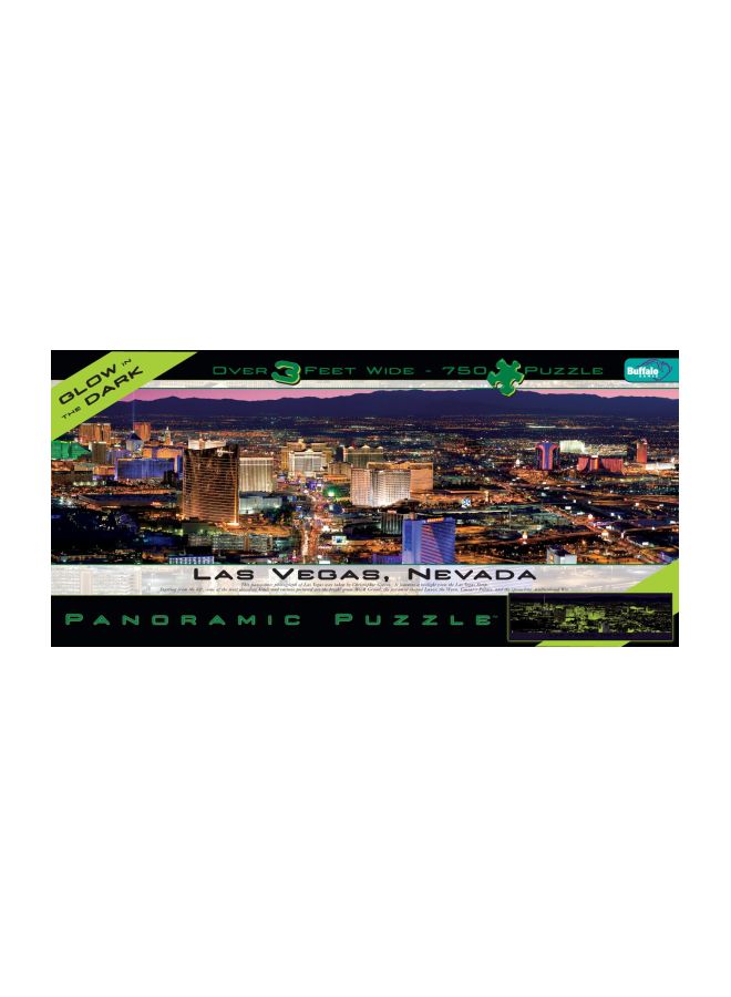 Buffalo Games 750-Piece Las Vegas Glow Jigsaw Puzzle Set 140-LVGD - Image 1