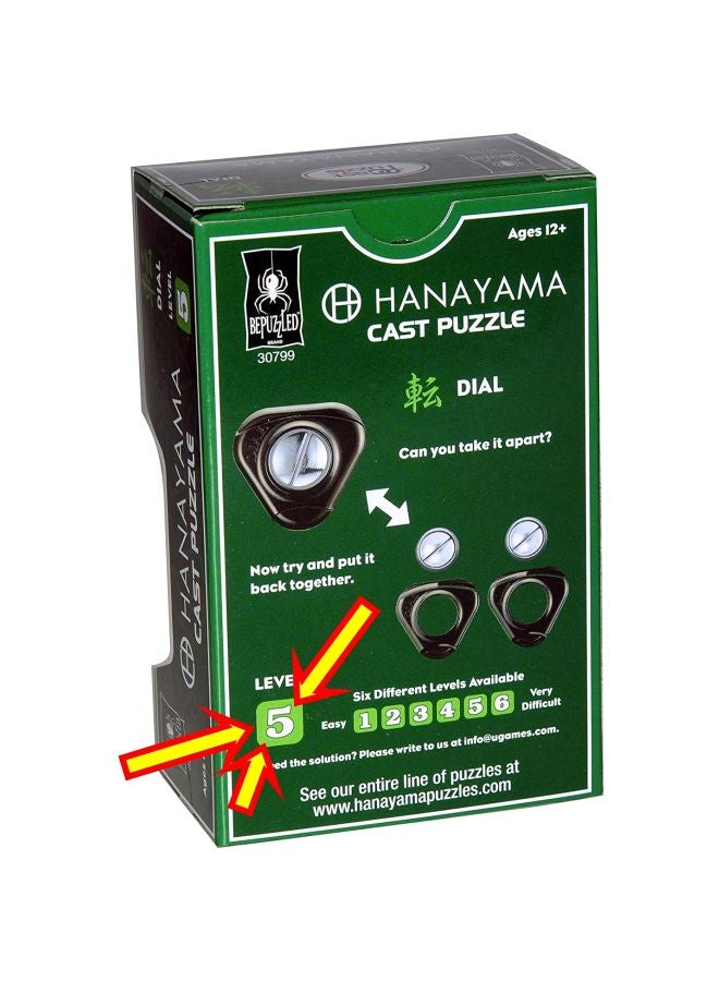 Bepuzzled - Hanayama Dial Cast Puzzle - Level 5 30799 2inch - Image 1