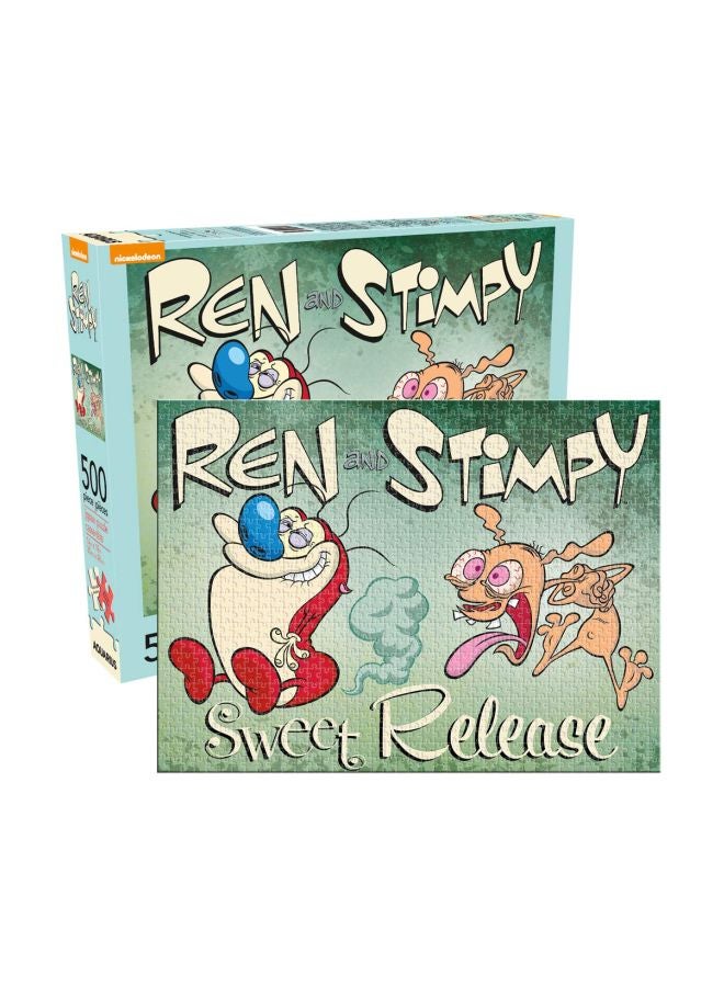 Aquarius 500-Piece Ren And Stimpy Jigsaw Puzzle 62128 