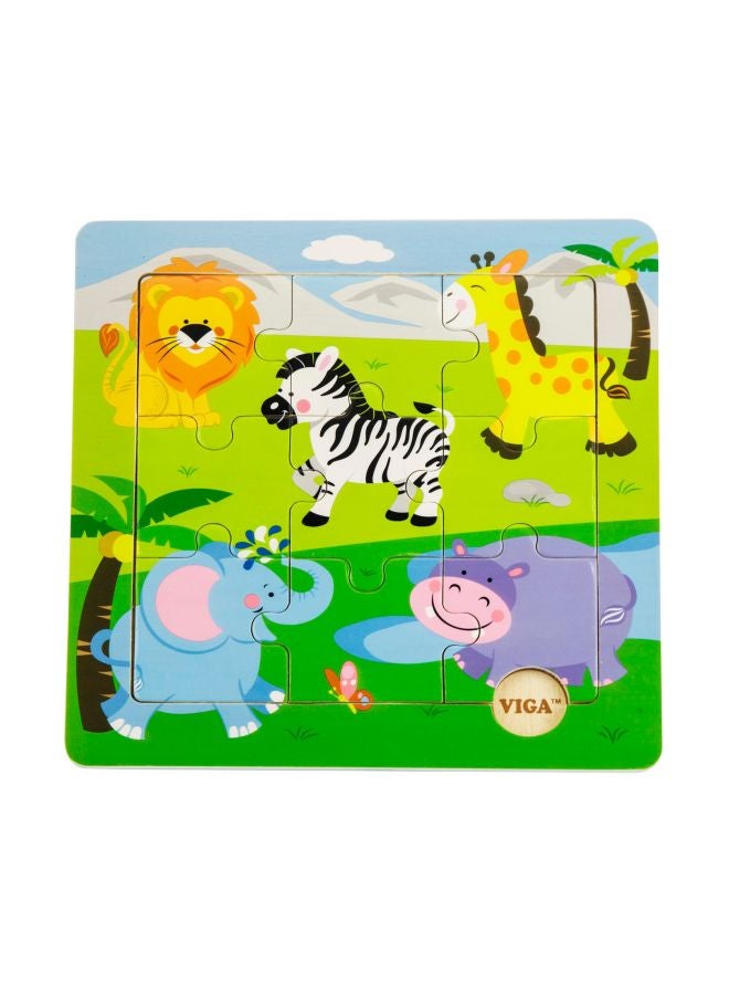 VIGA 9-Piece Wild Animal Discovery Puzzle 