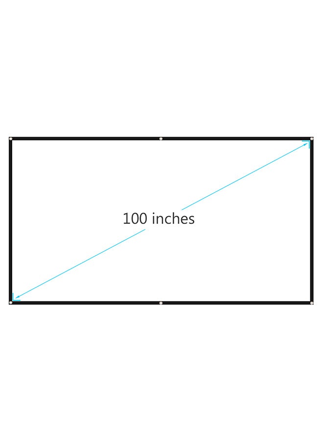 Foldable Anti-Crease Projector Screen V7271_P White/Black - Image 2