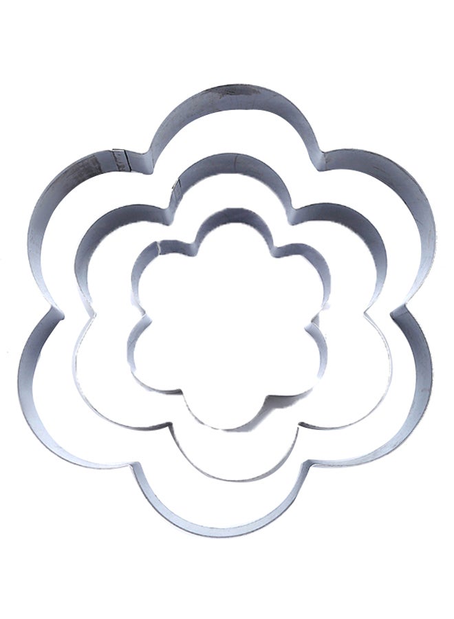 شاربدو طقم قطاعات كوكيز على شكل زهرة مكون من 3 قطع فضي 19.5 x 4.5Ø³Ù†ØªÙŠÙ…ØªØ±