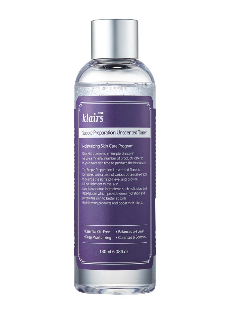 Klairs Supple Preparation Unscented Toner Clear 180ml  - Image 1