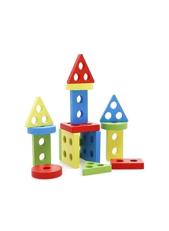 17-Piece Wooden Shape Shorter Puzzle Block - Image 4