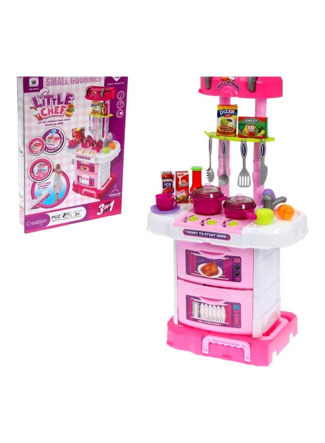 43-Piece 3-In-1 Little Chef Kitchen Set W097