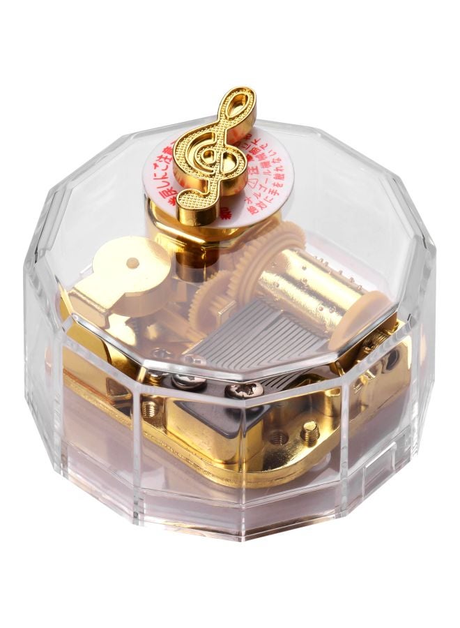 Acrylic Musical Box Clear/Gold 4.2x6.7centimeter  - Image 1