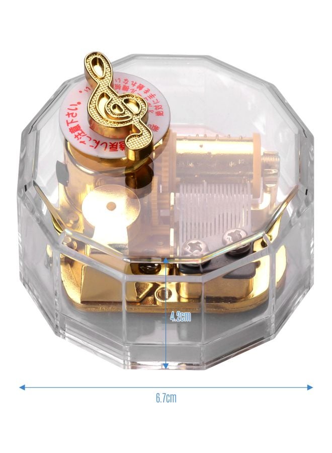Acrylic Musical Box Clear/Gold 4.2x6.7centimeter  - Image 4