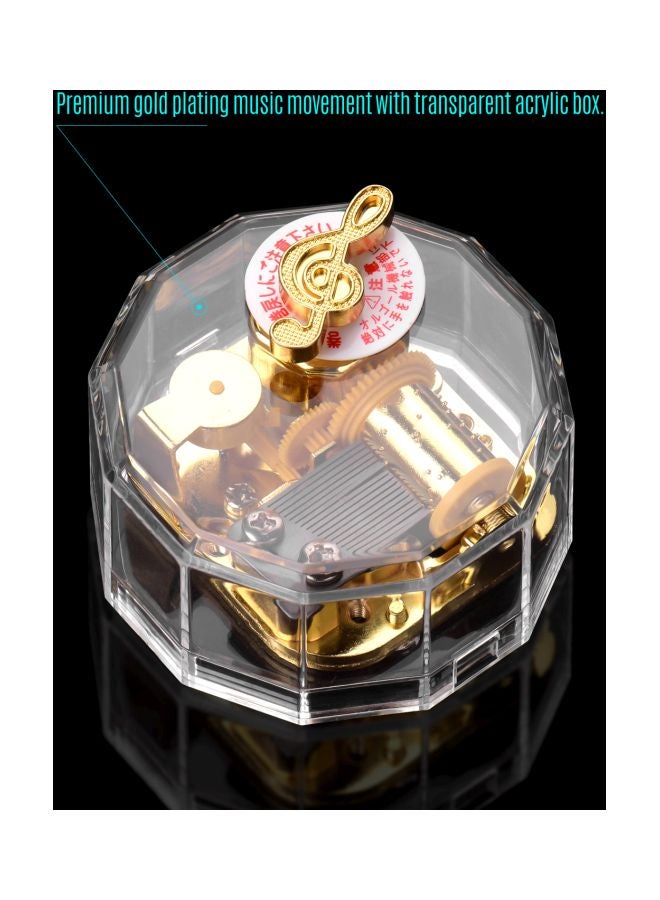Acrylic Musical Box Clear/Gold 4.2x6.7centimeter  - Image 5