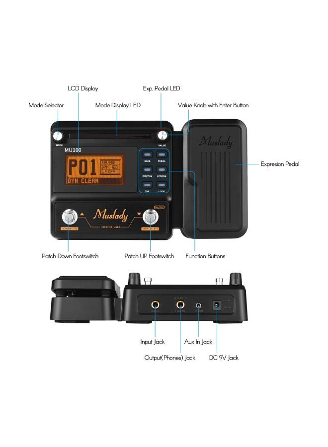 Muslady Multi-Effects Processor Electric Guitar Effect Pedal  - Image 4