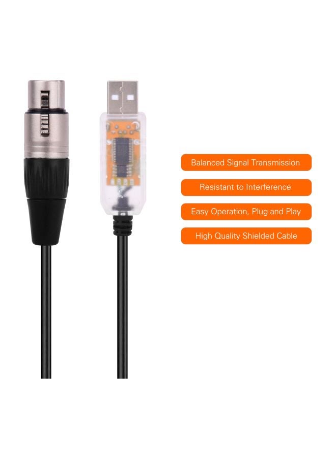 Generic USB To 3-Pin XLR Female Stage LED Control Converter Cable  - Image 5