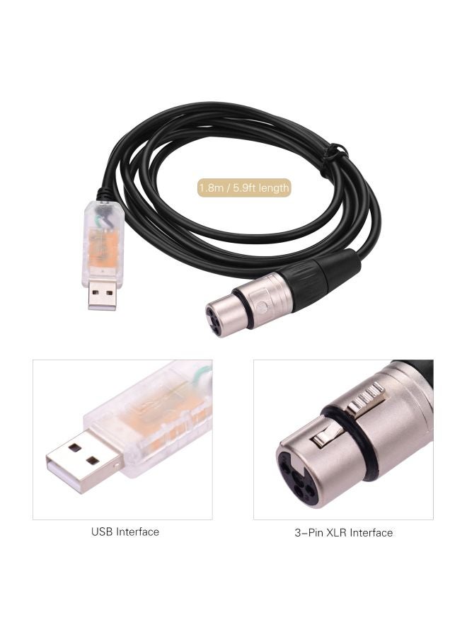 Generic USB To 3-Pin XLR Female Stage LED Control Converter Cable  - Image 4