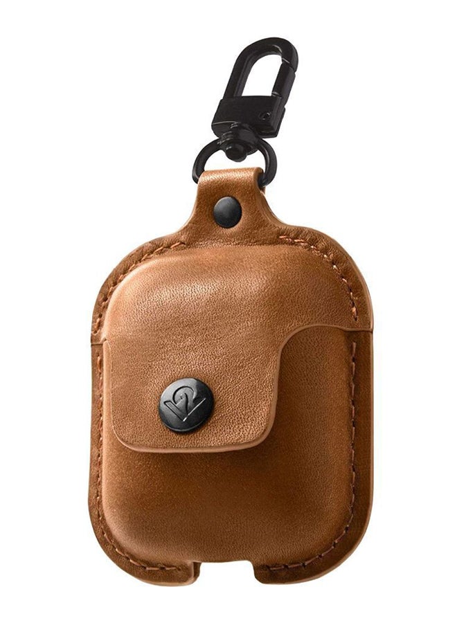 twelve south - Air Snap Leather Protective Case For South AirPods Cognac - Image 1