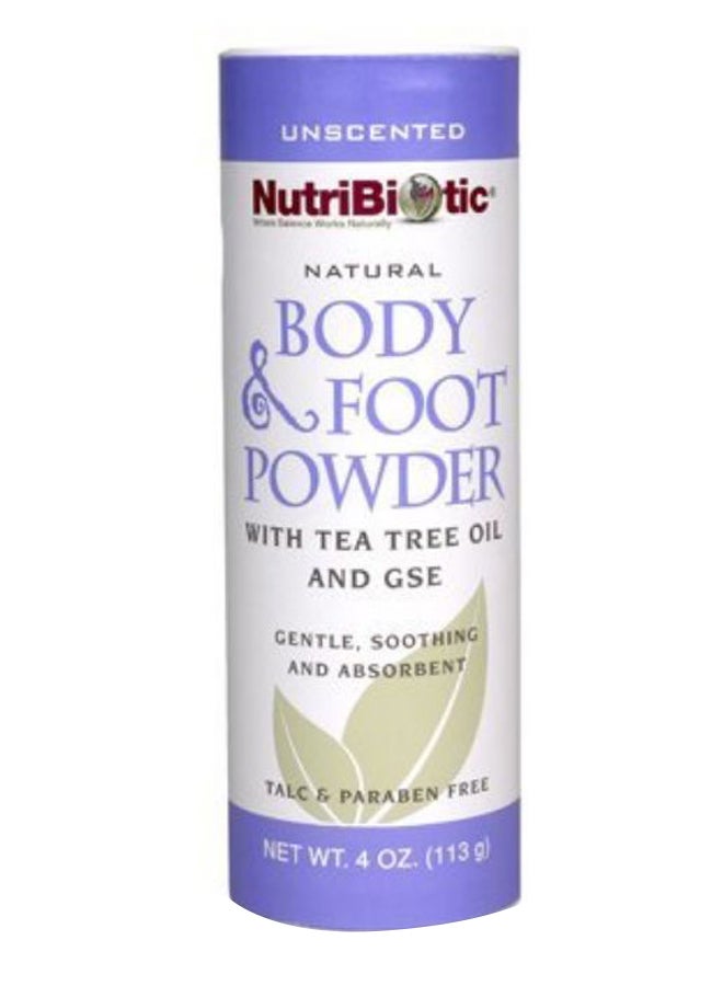 Nutribiotic Grapefruit Seed Extract And Tea Tree Oil Body And Foot Powder 113grams