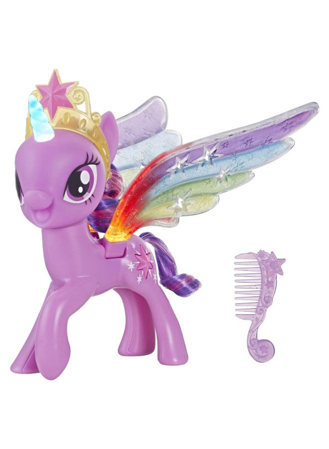 ماي ليتل بوني مجسم توايلايت سباركل بوني بأجنحة ملونة بألوان قوس قزح مع مشط 8بوصة - Image 1