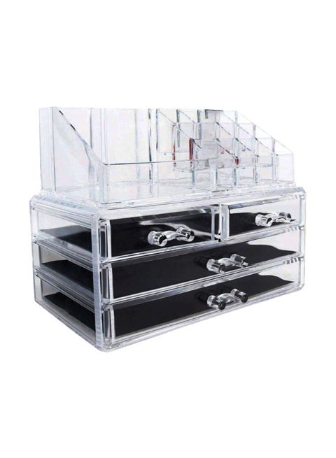 Acrylic Jewelry Makeup Cosmetic Storage Organizer Clear