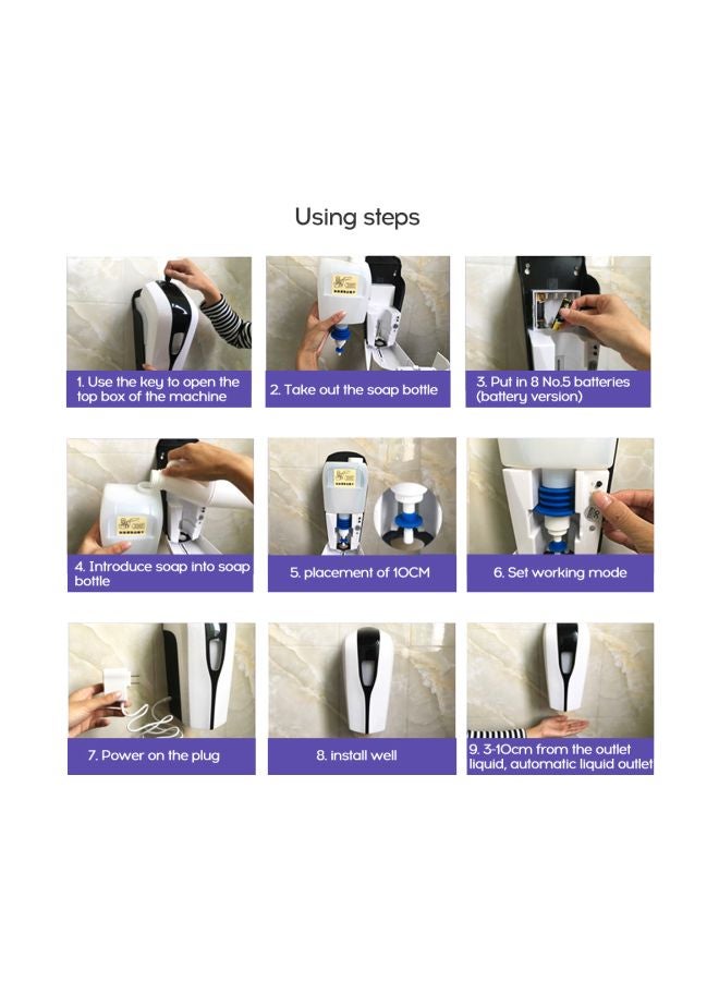 Generic - Wall Mounted Disinfection Sprayer White/Black - Image 1