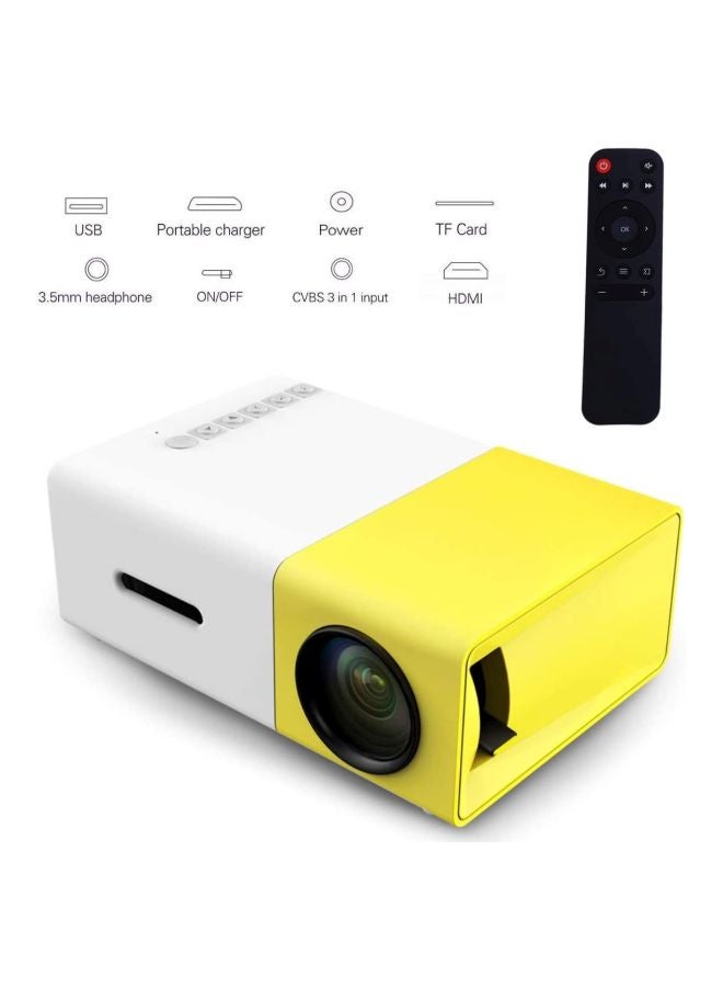 Portable LED Projector YG-300 Yellow/White  - Image 4