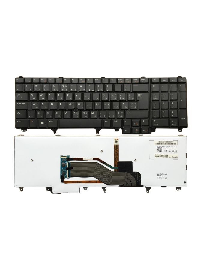 DELL Backlit Keyboard For Dell Latitude E5520/E5520m/E5530 - English/Arabic Black - Image 1