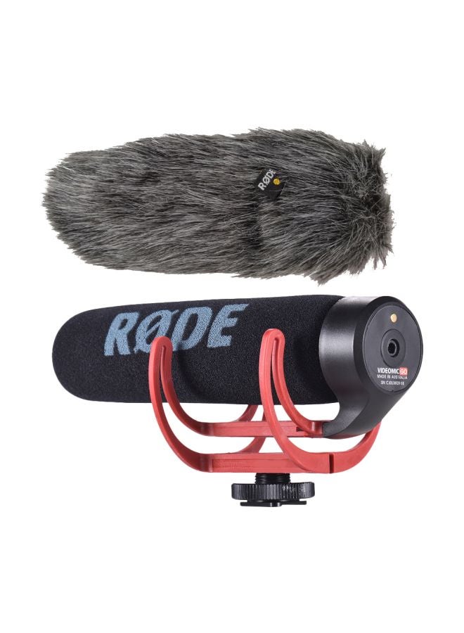 RODE VideoMic GO Directional Microphone For Canon Nikon Sony DSLR DV Camcorder Black/Red - Image 1
