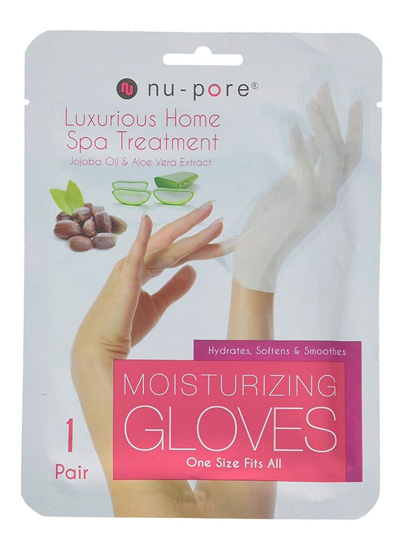 زوج من قفازات الترطيب بخلاصة زيت الجوجوبا والألوفيرا