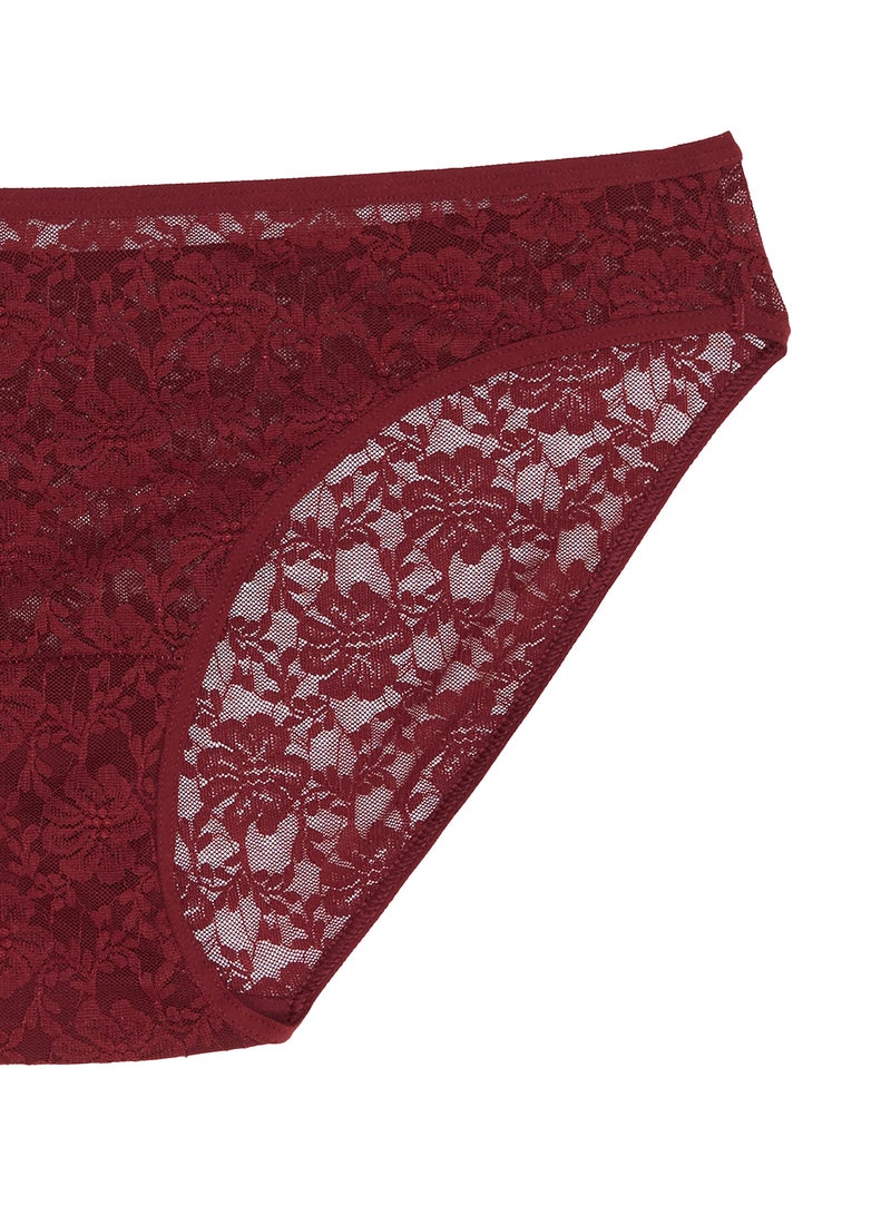 Amante - Low Rise Bikini Panty Maroon - Image 1
