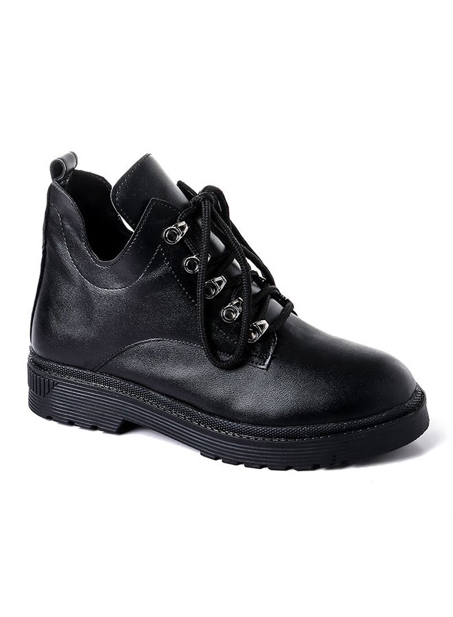 Levent Casual Leather Ankle Boot Black - Image 2