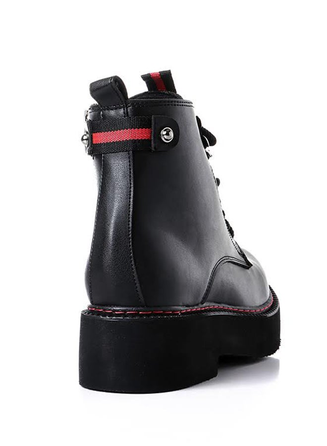 Levent Leather Lace Up Ankle Boot Black - Image 4