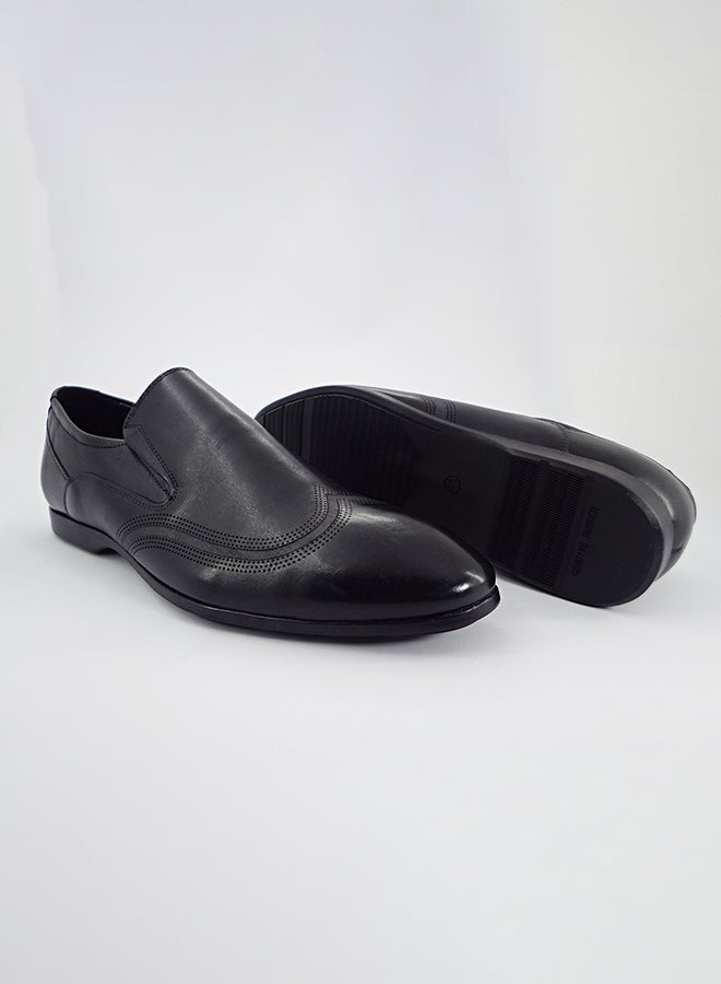 Levent - Leather Slip On Shoes Black - Image 1