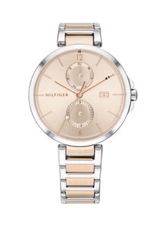 Women's Angela Round Shape Metal Analog Wrist Watch 37 mm - 2-Tone - 1782127