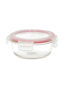 DELCASA BRS Round Glass Air Tight Container Pink/Clear 18.6x10.2cm  - Image 2