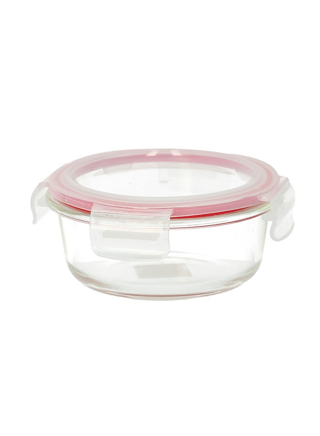 DELCASA BRS Round Glass Air Tight Container Pink/Clear 18.6x10.2cm  - Image 2