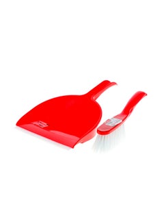 DELCASA Dust Pan With Brush Orange  - Image 2