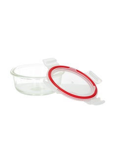 DELCASA BRS Round Glass Air Tight Container Pink/Clear 18.6x10.2cm  - Image 3