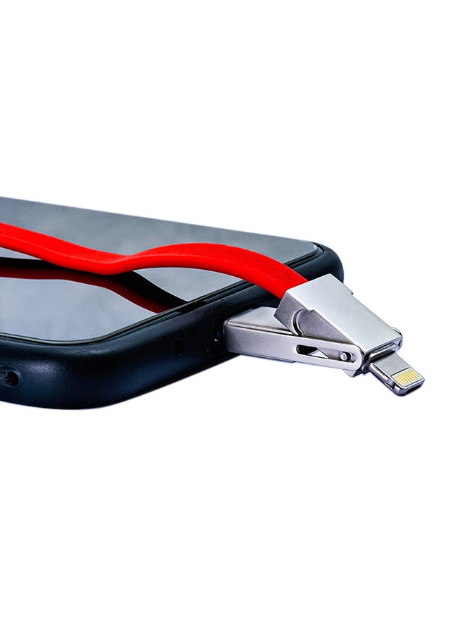 PGT PROXIMA 3-In-1 Charging Cable With Magnetic Key Design Red  - Image 3