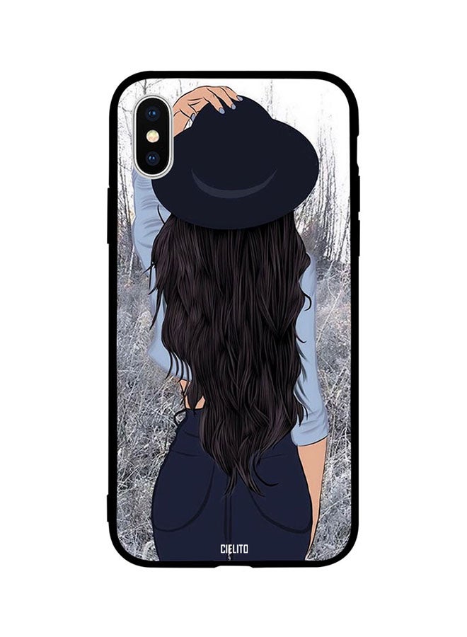 CIELITO Skin Case Cover -for Apple iPhone XR Cap Girl From Behind Posing Cap Girl From Behind Posing