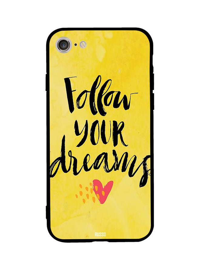 CIELITO Skin Case Cover -for Apple iPhone 7 Follow Your Dreams Yellow Background Follow Your Dreams Yellow Background