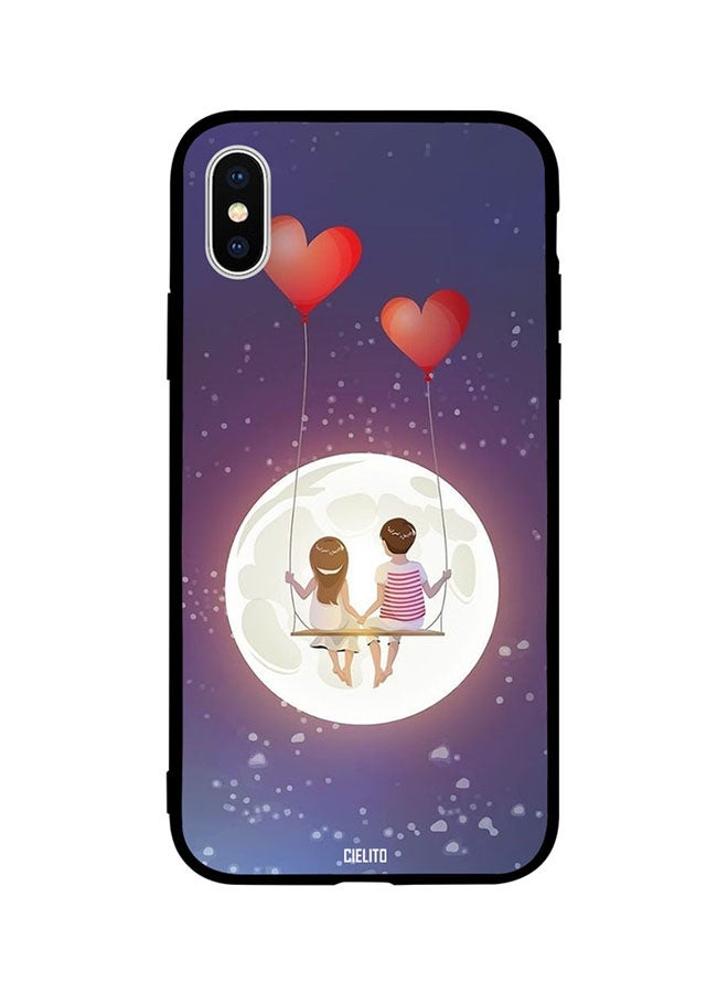 CIELITO Skin Case Cover -for Apple iPhone XR Love Couples Looking at Moon Love Couples Looking at Moon