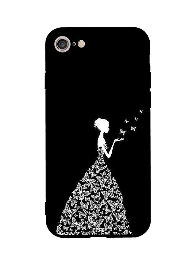 RUSSO Skin Case Cover -for Apple iPhone 7 Girl In Butterfly Dress Girl In Butterfly Dress