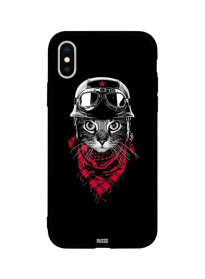 سيليتو Skin Case Cover -for Apple iPhone X Funny Cat Ready -for a Ride Funny Cat Ready for a Ride
