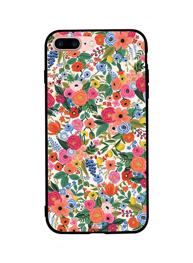 CIELITO - Protective Case Cover For Apple iPhone 7 Plus Rainbow Color Mix Flowers And Leaf - Image 1