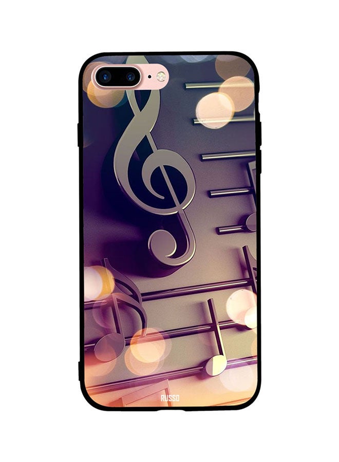 CIELITO Protective Case Cover For Apple iPhone 7 Plus Music Notes Concept