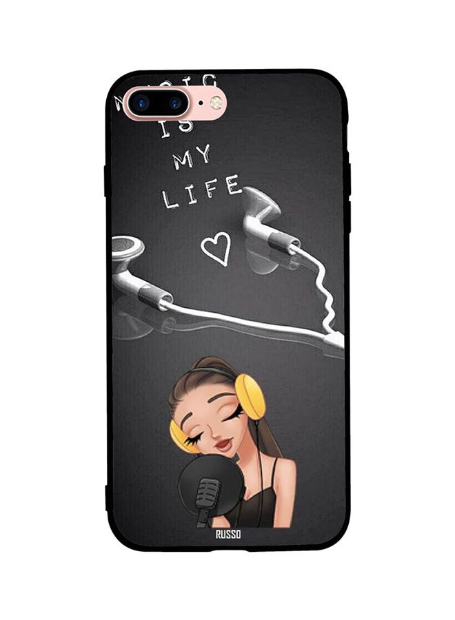 CIELITO Protective Case Cover For Apple iPhone 7 Plus Girl Singing Music Is My Life
