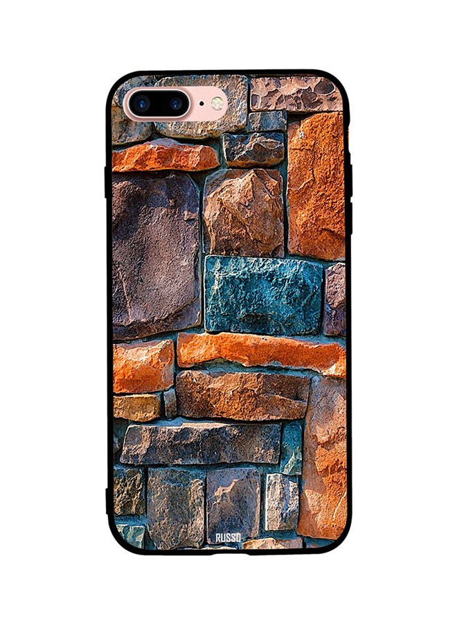 CIELITO Protective Case Cover For Apple iPhone 7 Plus Colorful Stone Wall Pattern