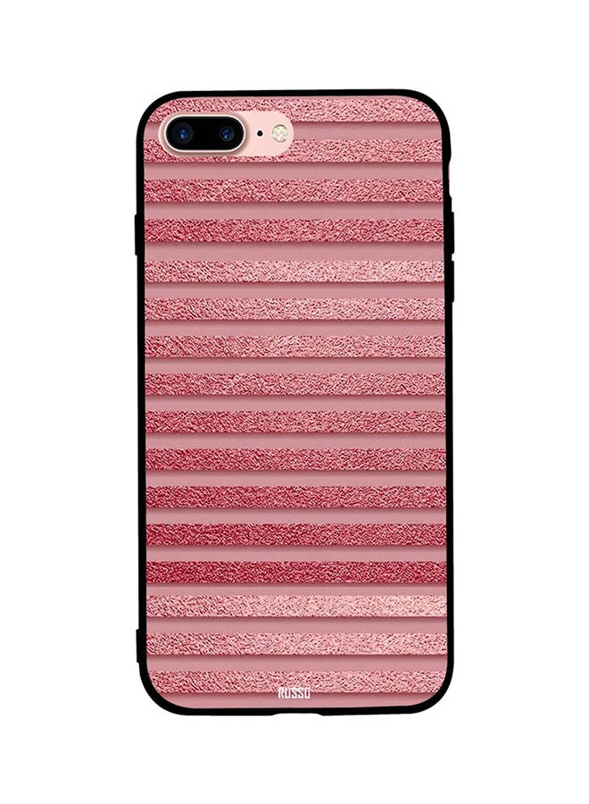 CIELITO Protective Case Cover For Apple iPhone 7 Plus Pink Grid Lines Pattern
