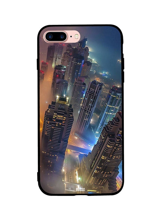 CIELITO Protective Case Cover For Apple iPhone 7 Plus Buildings In Modern City With Fog