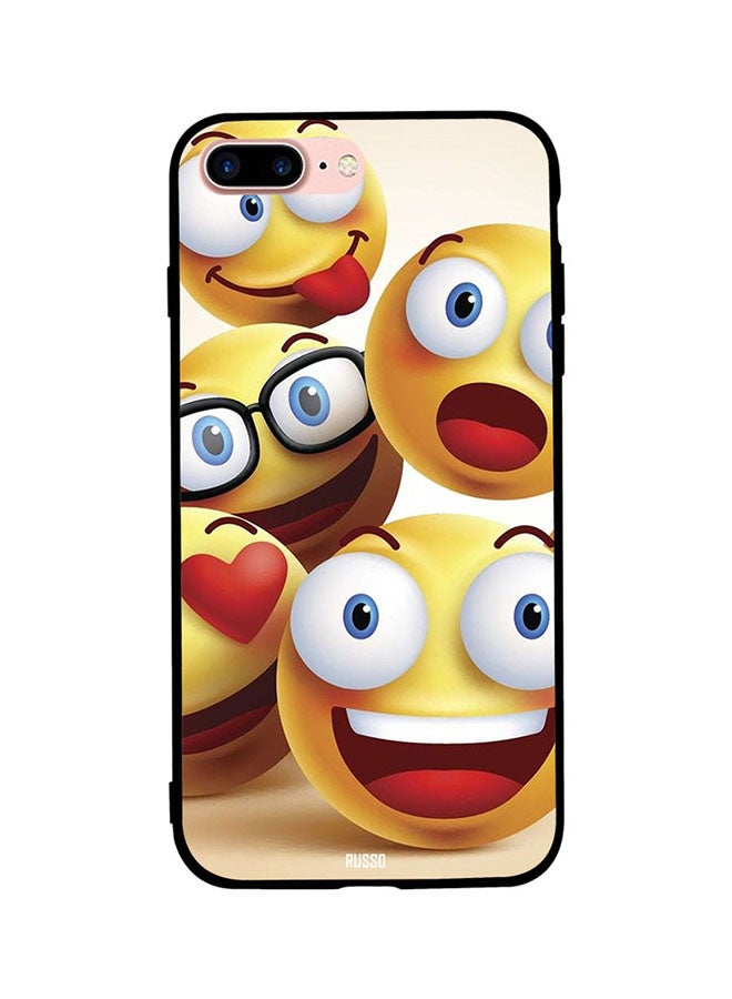 CIELITO Protective Case Cover For Apple iPhone 7 Plus Funny Emojis Design