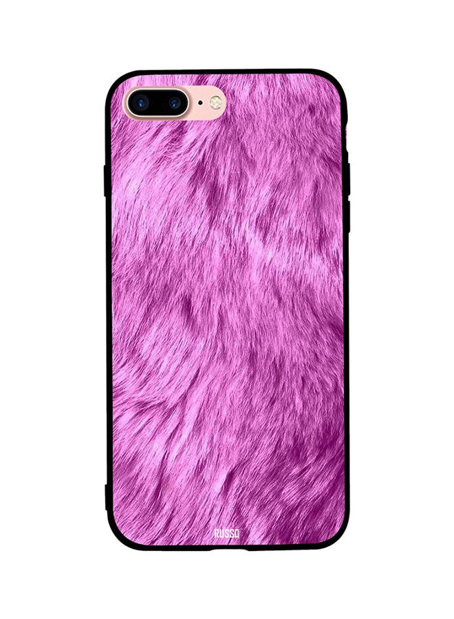 سيليتو غطاء حماية واق لهاتف أبل آيفون 7 بلس تصميم من قماش الفراء الأرجواني