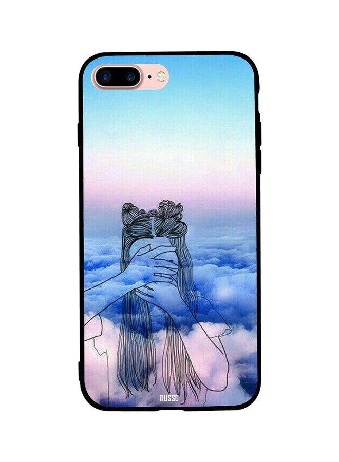 CIELITO Protective Case Cover For Apple iPhone 7 Plus Girl Hides Face On Clouds