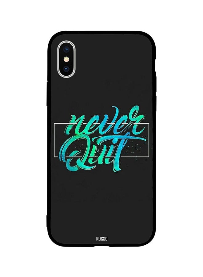 CIELITO Skin Case Cover -for Apple iPhone X Box Shaped Never Quit Box Shaped Never Quit