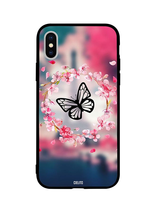 CIELITO Skin Case Cover -for Apple iPhone X Butterfly in Flower Ring Butterfly in Flower Ring